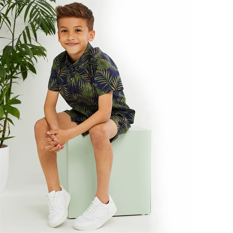 Threadboys Junior Palm Print Two Piece Set Multi