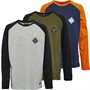 Threadboys Boys Major Three Pack Long Sleeve T-Shirt Multi