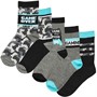 Threadboys Boys Decoder Five Pack Socks Grey