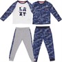 Threadboys Boys Lazy Two Pack Long Sleeve Pyjama Set Multi