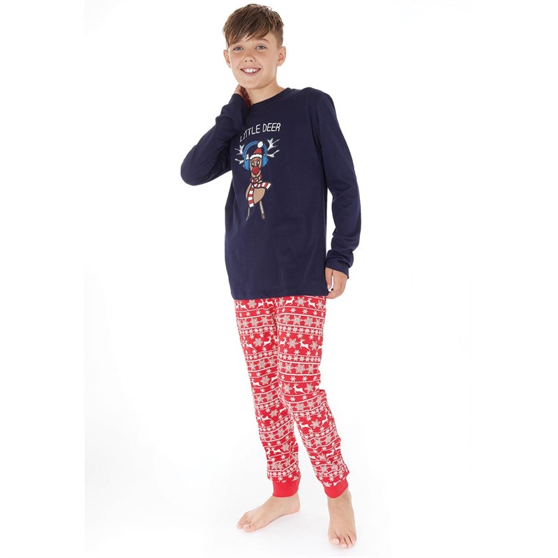 Threadboys Boys Deer Family Xmas Nightwear Set Multi