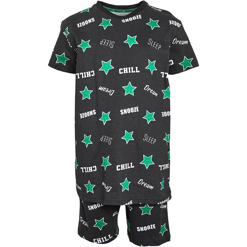 Threadboys Boys Starry Pyjamas Black