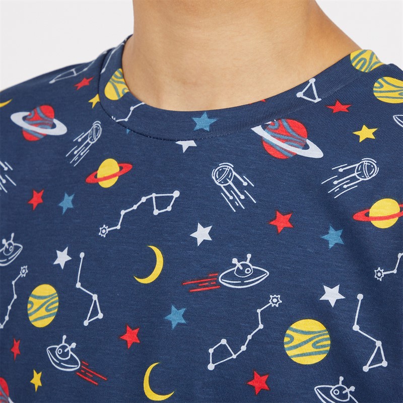 Threadboys Boys Shortie Pyjama Set Navy