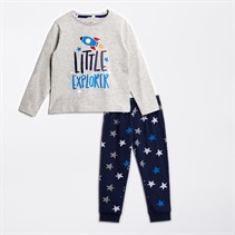 Threadboys Infant Boys Little Explorer Pyjama Set Grey