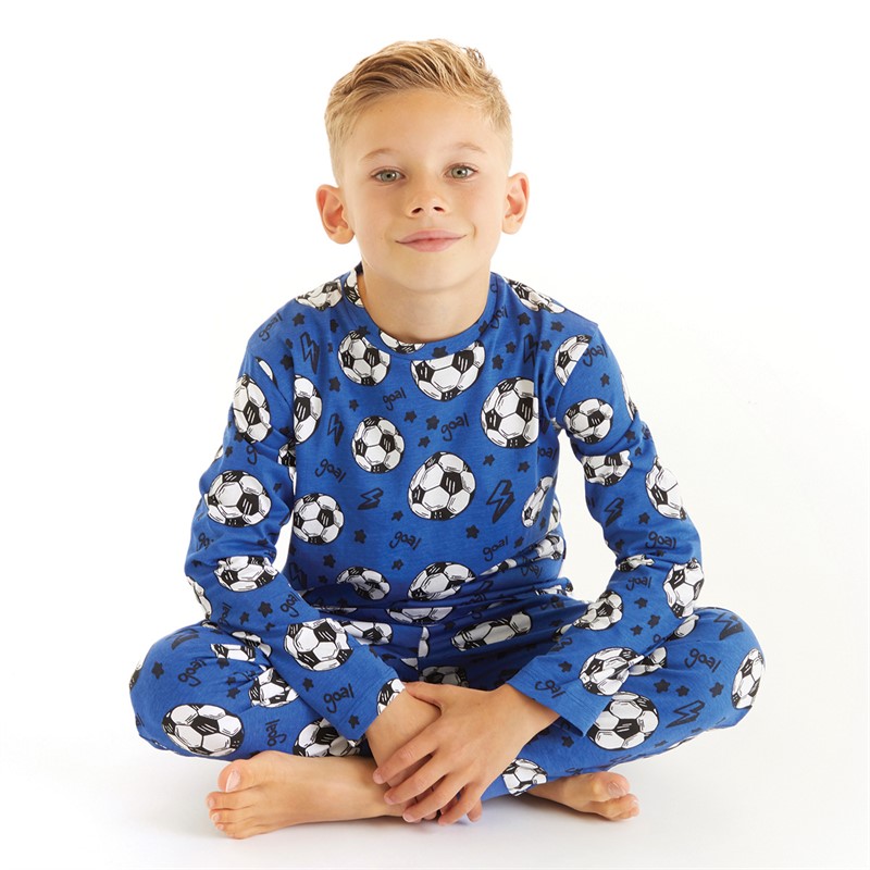 Threadboys Pyjama Garçon Football Bleu Classique