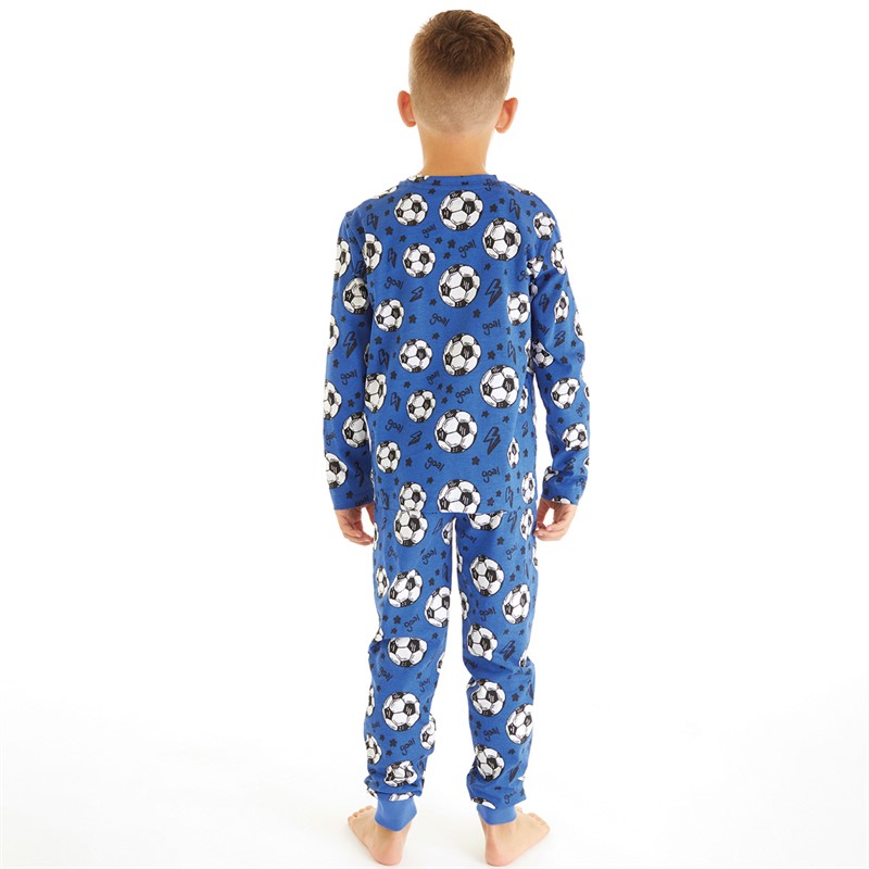 Threadboys Pyjama Garçon Football Bleu Classique