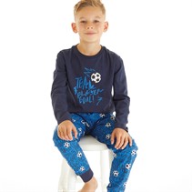 Threadboys Boys Team Player Football Pyjama Set Navy