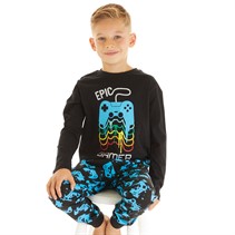 Threadboys Boys Epic Game Pyjama Set Black