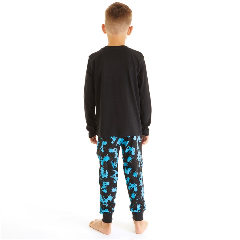 Threadboys Boys Epic Game Pyjama Set Black