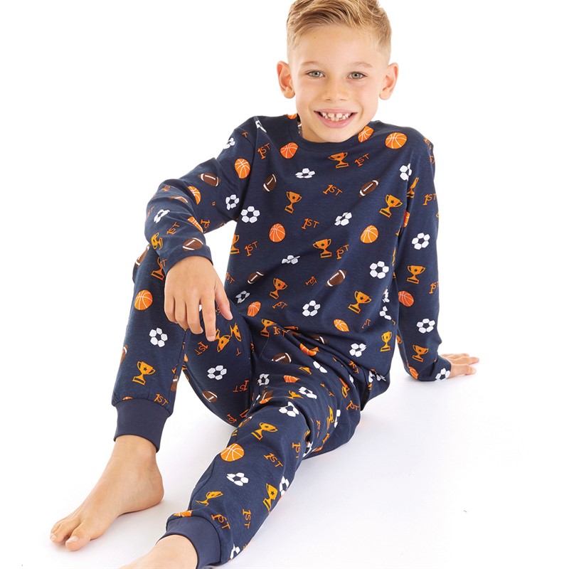 Threadboys Boys Winner Pyjama Set Navy