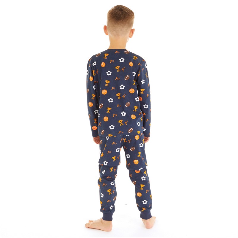 Threadboys Boys Winner Pyjama Set Navy