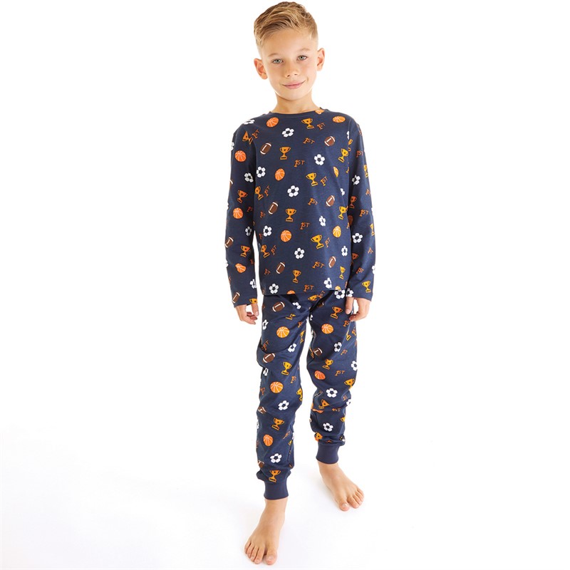 Threadboys Boys Winner Pyjama Set Navy