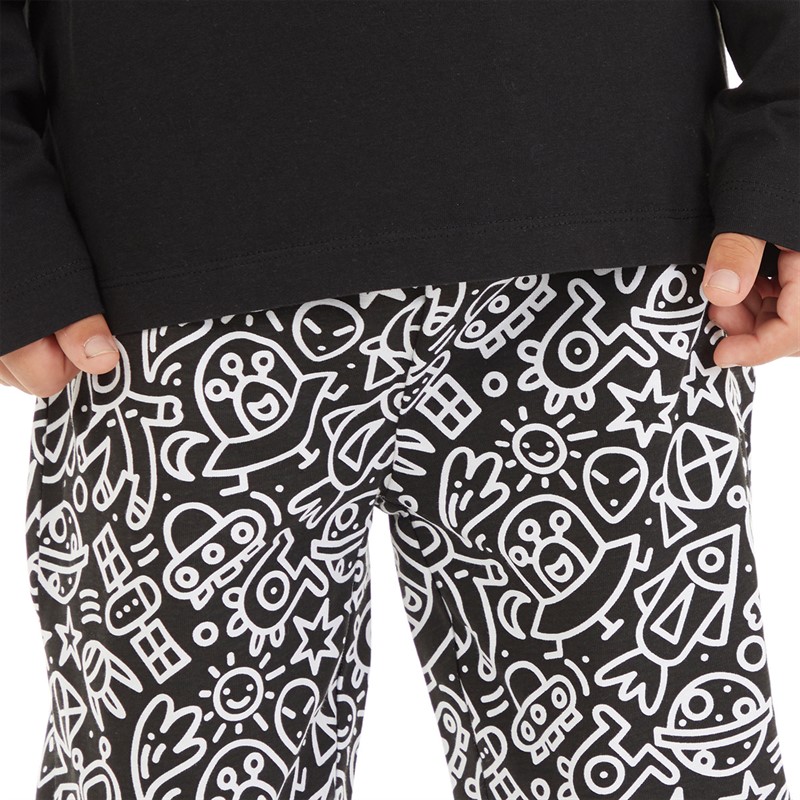 Threadboys Boys Blast Off To Bed Pyjama Set Black