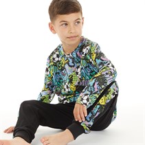 Threadboys Boys Football Crazy Pyjama Set Black