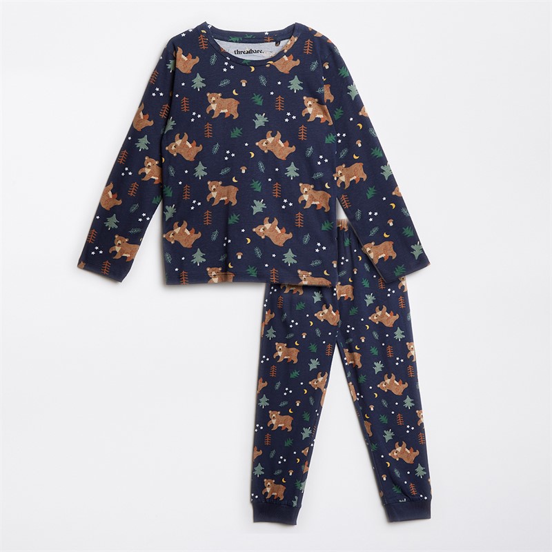 Threadboys Infant Boys Tiny Bear Pyjama Set Navy