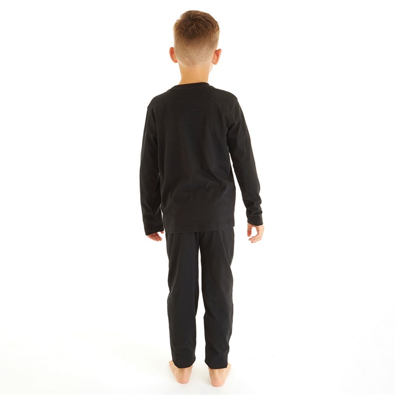 Threadboys Boys Halloween Bones Pyjama Set Black