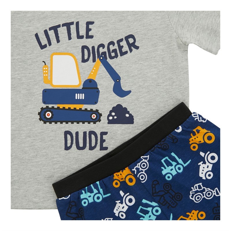 Threadboys Pyjama Garçon Gris Dig Dig