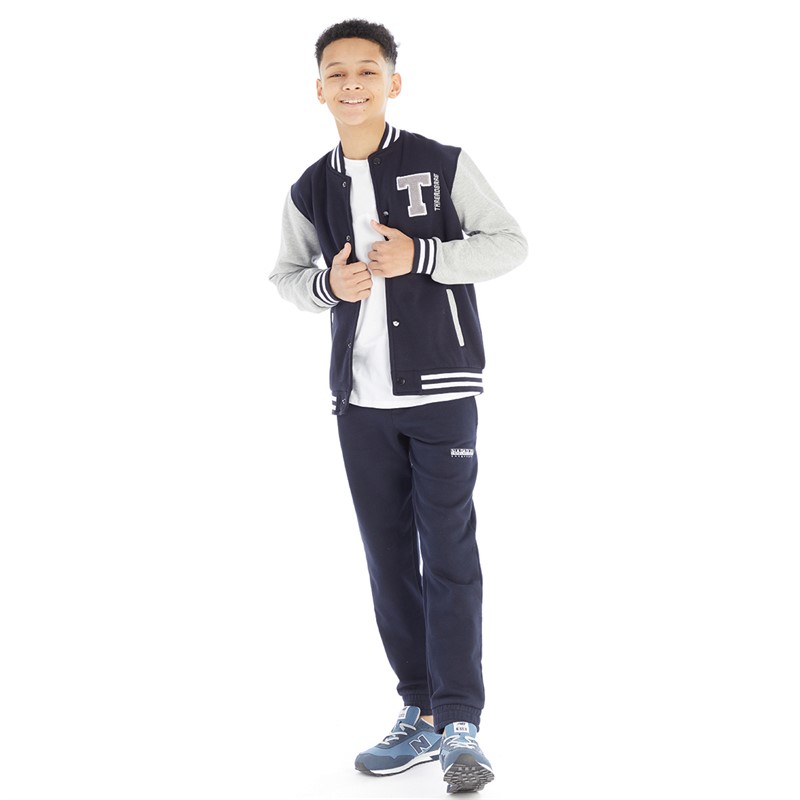 Threadboys Boys Dutton Bomber Jacket Navy