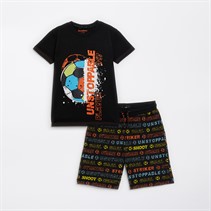 Threadboys Pyjama Garçon short et t-shirt Champ Noir