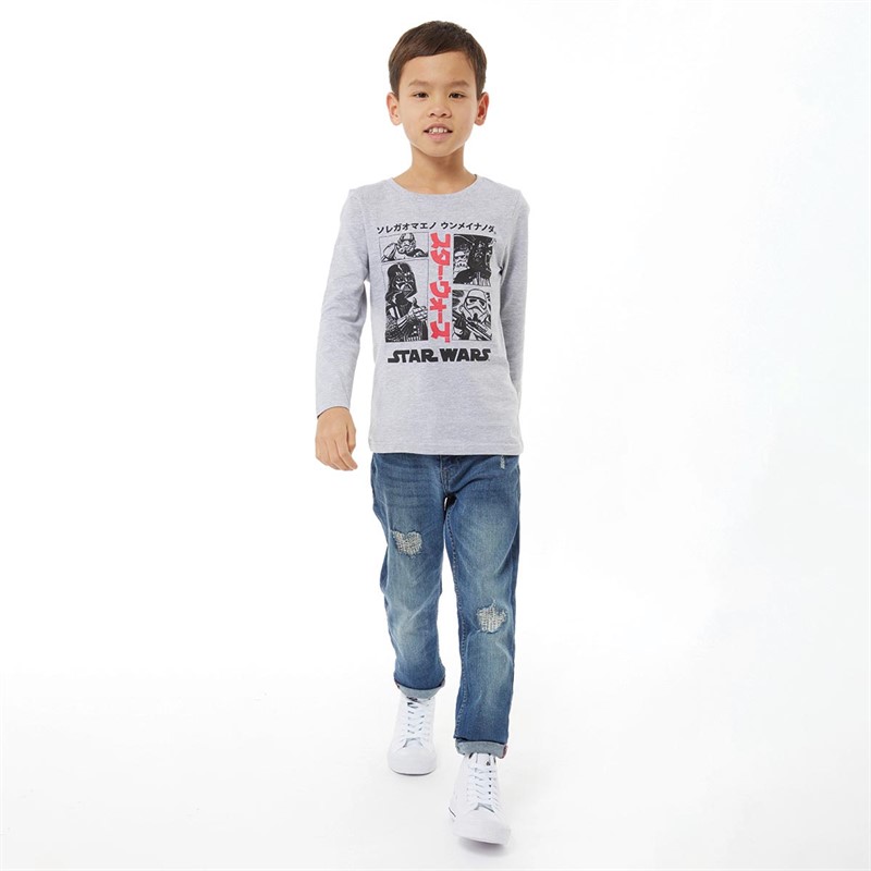 STAR WARS Boys Vader It Is Your Destiny Japanese Long Sleeve T-Shirt Grey