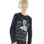 STAR WARS Chłopięce T-Shirty z Długim Rękawem Czarny