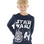 STAR WARS Jungen T-Shirts mit langem Arm. Dunkelnavy