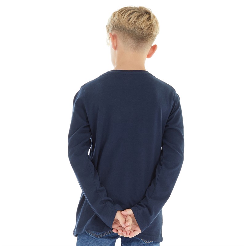 STAR WARS Jungen T-Shirts mit langem Arm. Dunkelnavy