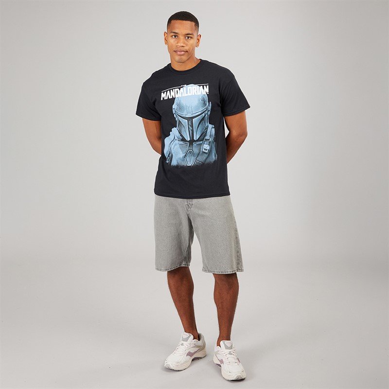 STAR WARS Mens Mandalorian T-Shirt Charcoal