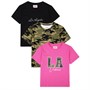ThreadGirls Carmen Three Pack T-Shirts X1 Black/X1 Khaki Camo/X1 Pink