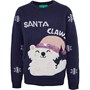 Threadgirls Girls Claws Christmas Jumper Navy