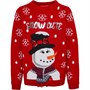 Threadgirls Girls Snowman Christmas Jumper Pink