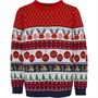 Threadgirls Girls Reindeer Christmas Jumper Red