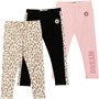 Threadgirls Girls Poodle Three Pack Leggings Pink/Sand/Black