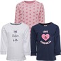 Threadgirls Girls Kanta Three Pack T-Shirts Pink/White/Navy