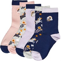 Threadgirls Junior Girls Evie Five Pack Socks Navy