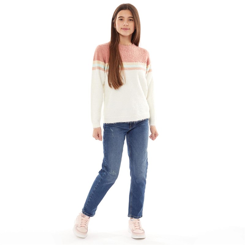 Threadgirls Girls Lucky Knit Jumper Off White