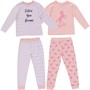 Threadgirls Girls Celine Two Pack Pyjamas Pink/White