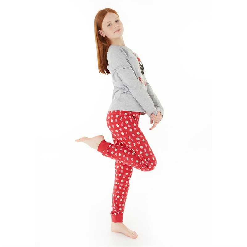 Threadgirls Girls Magic Pyjamas Grey Marl