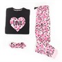 Threadgirls Girls Party Pyjama And Eye Mask Set Pink/Black