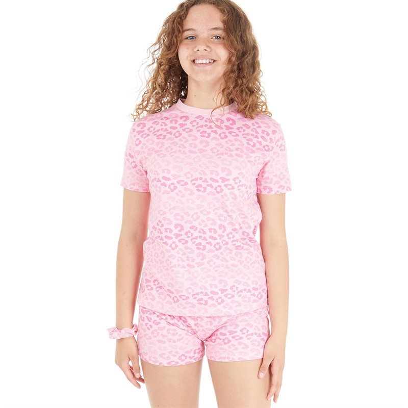 Threadgirls Girls Tatton Pyjama And Scrunchie Set Pink