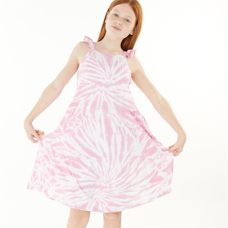 Threadgirls Girls Heather Jersey Dress Pink