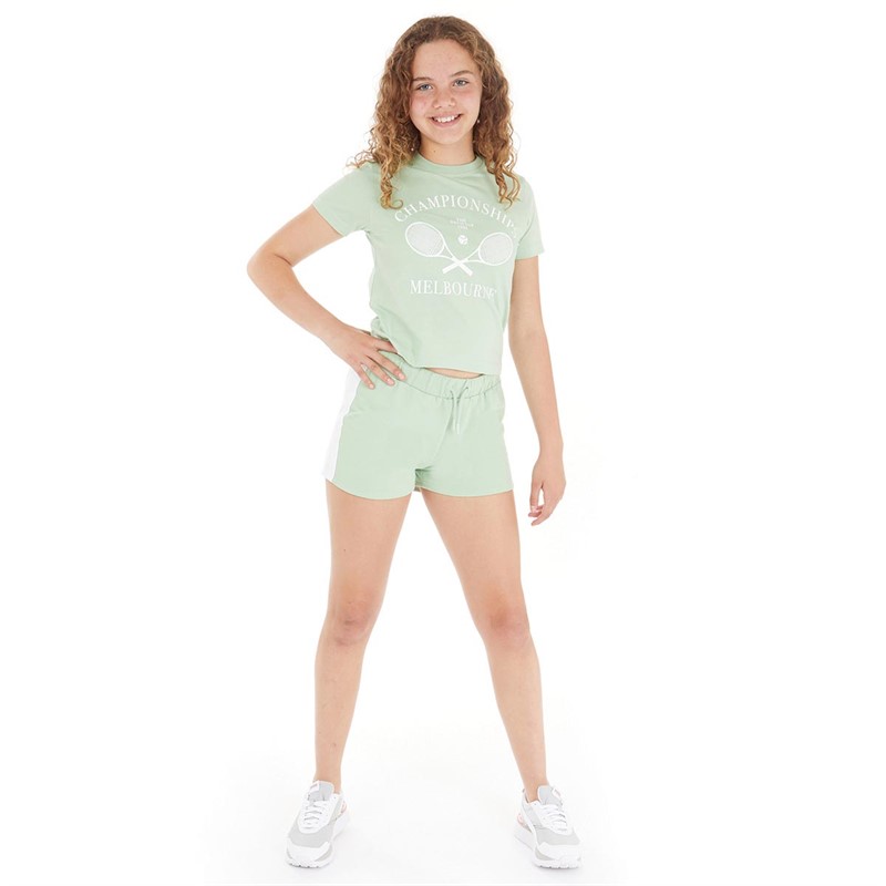 Threadgirls Girls Roger T-Shirt And Short Set Sage