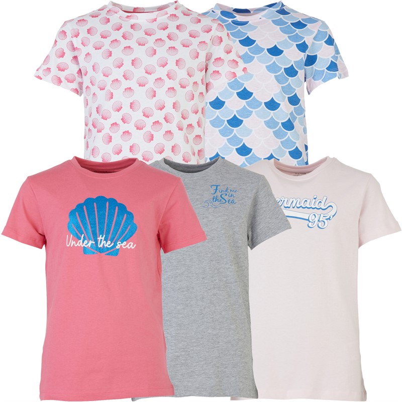 Threadgirls Girls Five Pack T-Shirts Multi