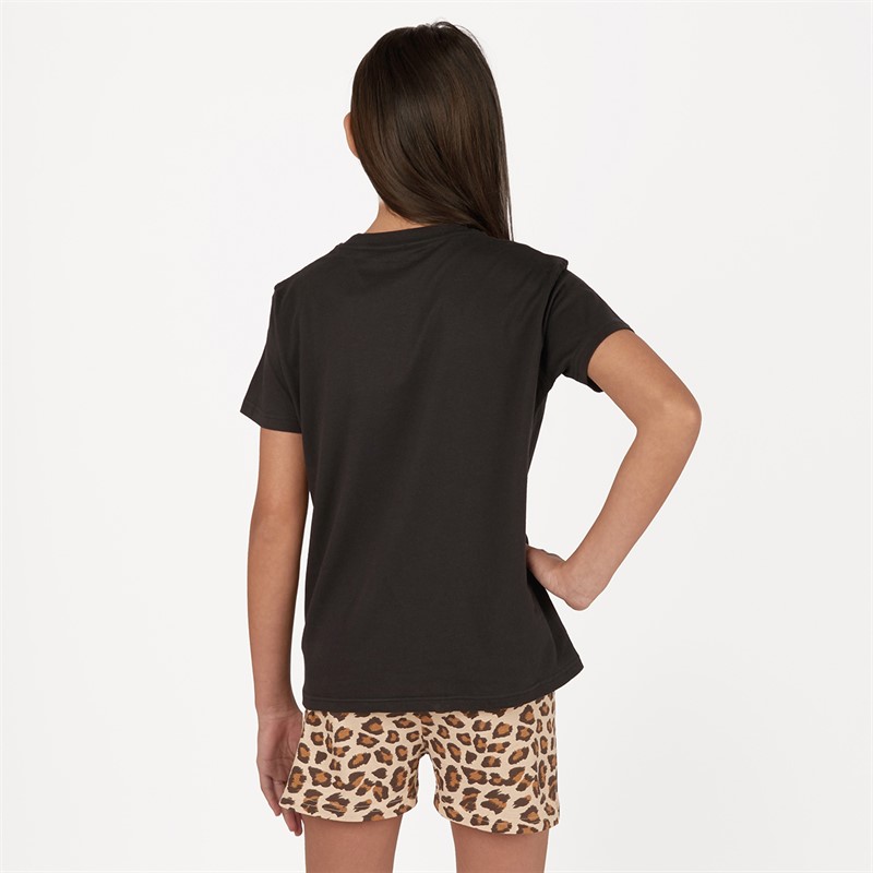 Threadgirls Girls Shortie Pyjama Set Black