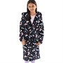 Threadgirls Girls Bright Dressing Gown Black