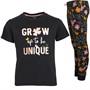 Threadgirls Girls Sapphire Floral Print Pyjama Set Black