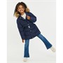 Threadgirls Girls Joni Belted Hooded Jacket Navy