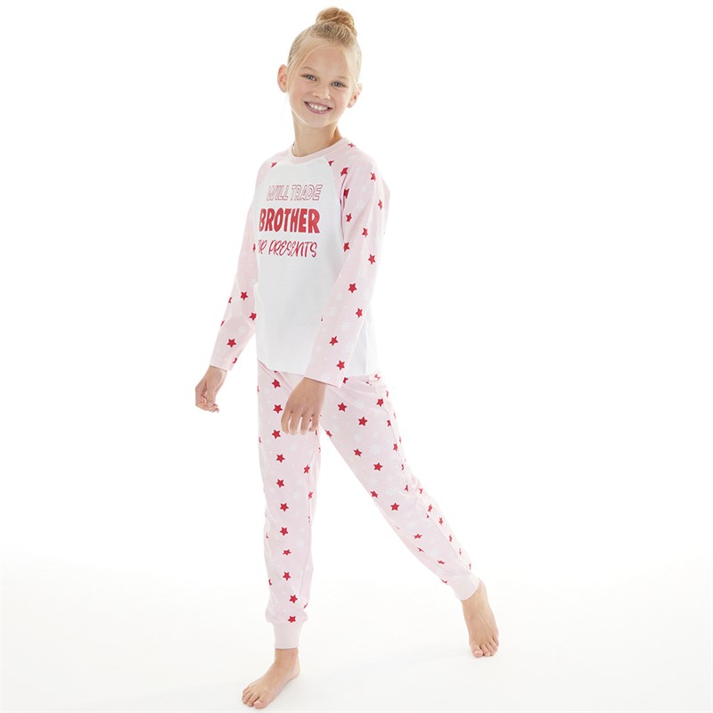 Threadgirls Girls Angel Pyjama Set Pink