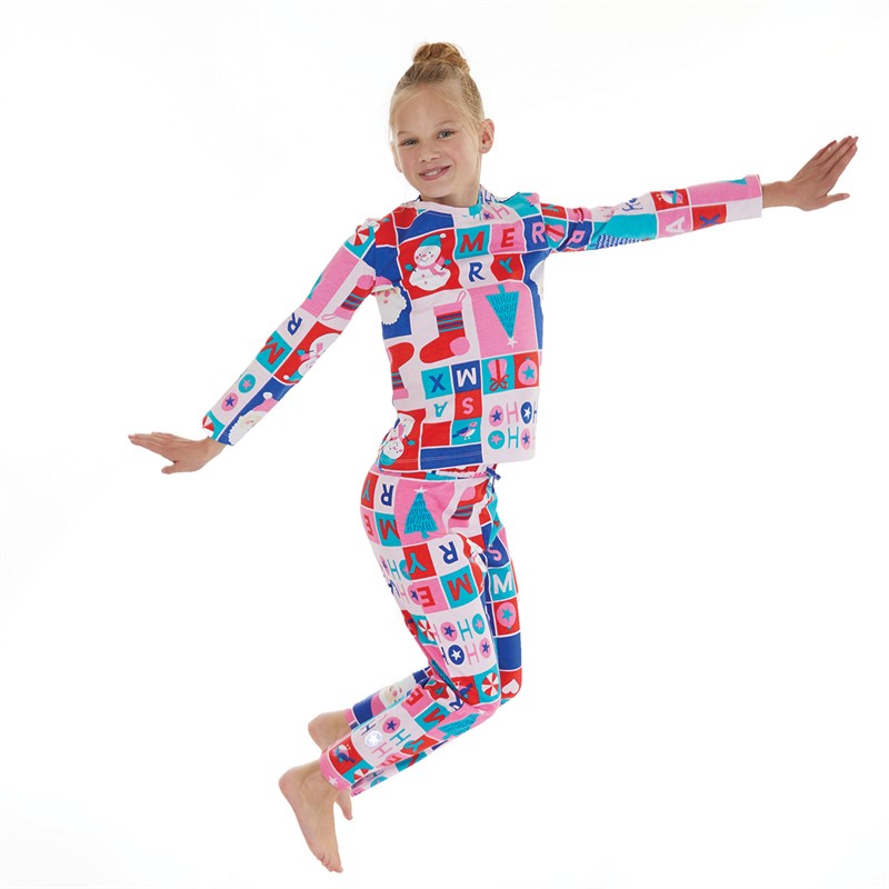 Threadgirls Girls Xmas Patch Pyjama Set Multi