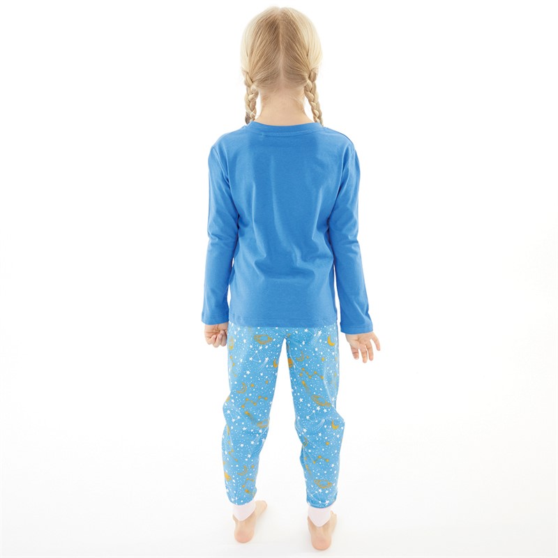 Threadgirls Girls Moon And Back Pyjama Set Blue